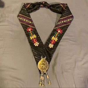 Beaded Fabric Necklace